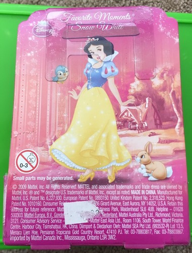Disney Snow White Princess Mattel Favorite Moments Figure New In Box!