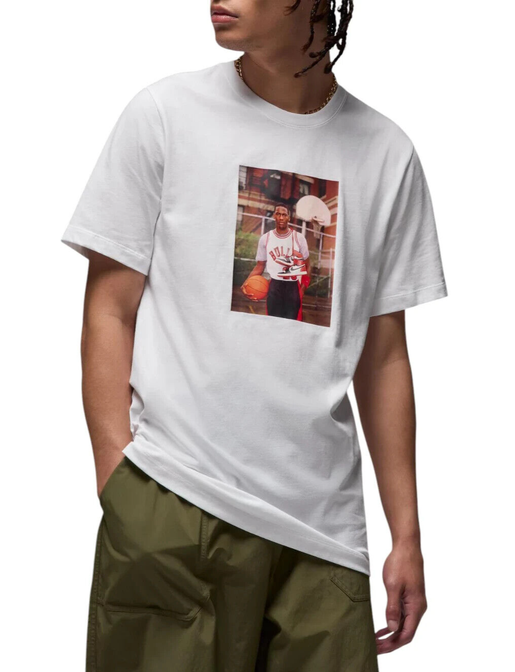 Nike Men's Air Jordan Brand Photo T-Shirt (White) HJ2354-100