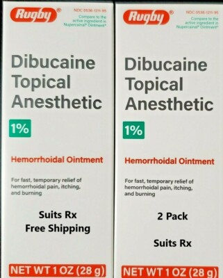 Dibucaine Ointment 1% Hemorrhoidal & Topical Analgesic (Nupercainal) -2 pack