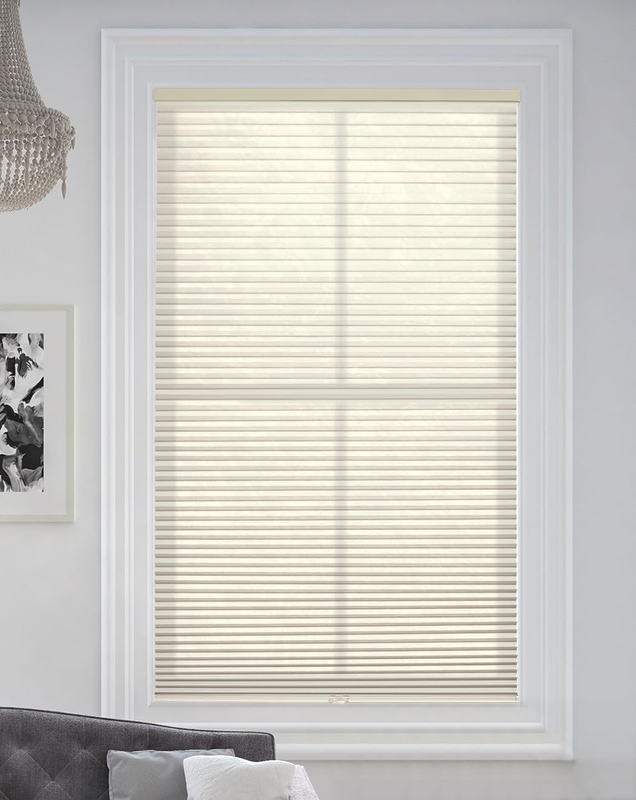 Cellular Honeycomb Cordless Shade, 9/16" Single Cell, Light 