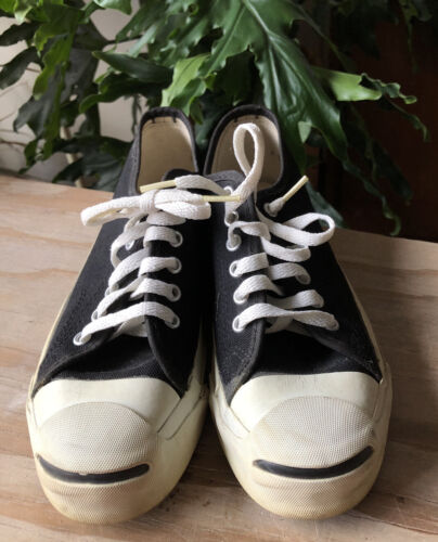 Vintage Converse Jack Purcell USA Mens 5.5 Womens 7.5 Low Black Sneakers Shoes Vintage Converse Jack Purcell USA Mens 5.5 Womens 7.5 Low Black Sneakers Shoes