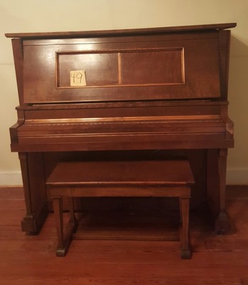Cable Nelson Spinet Piano 1956 Dark Mahogany Hamburg Reverb