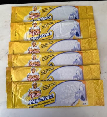 New Mr Clean Magic Reach Mopping Floor Multipurpose Refill Pads Lot Of 6