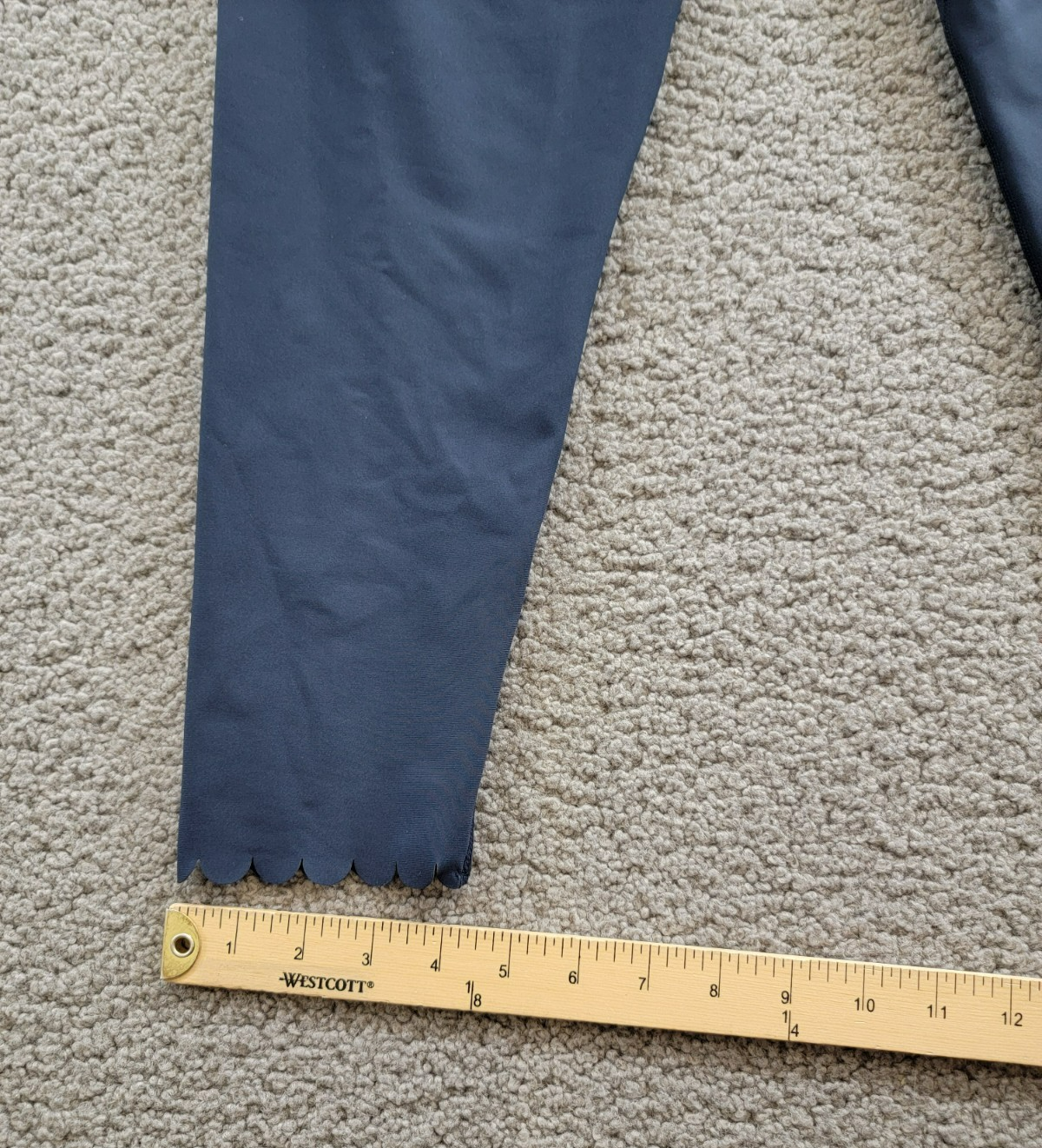 AQUA Athletic Scalloped Hem Leggings Women's XL Myth Elastic Waist Pull On - Picture 18 of 21