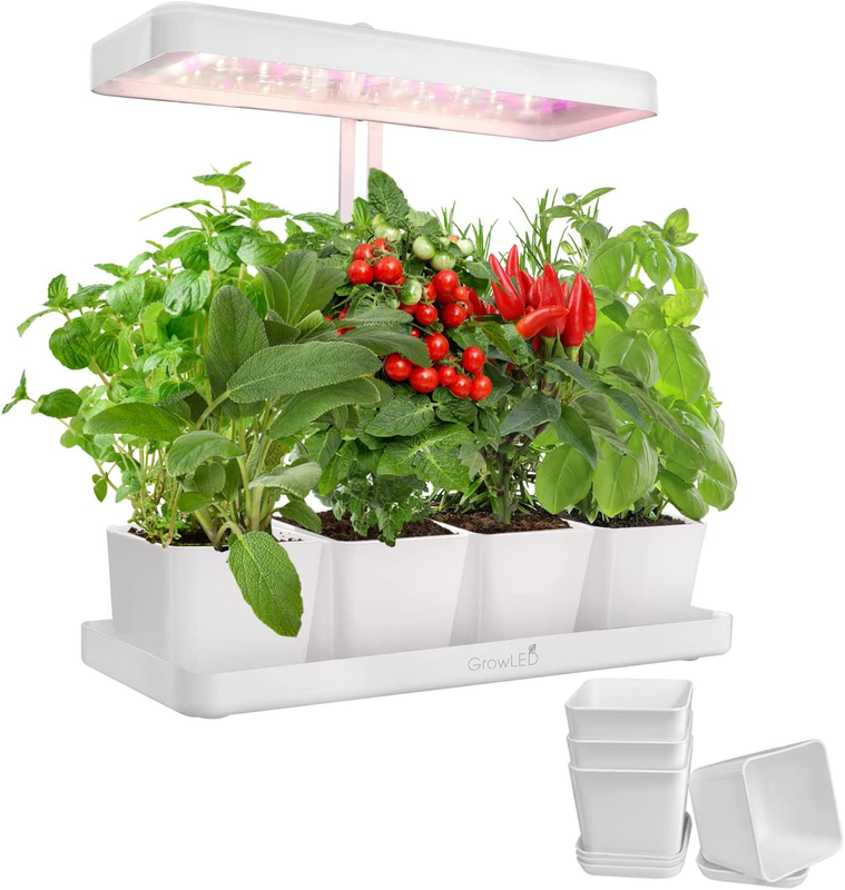 Kit, 3.5 Inch Plastic Planters With Drainage, 4 Square