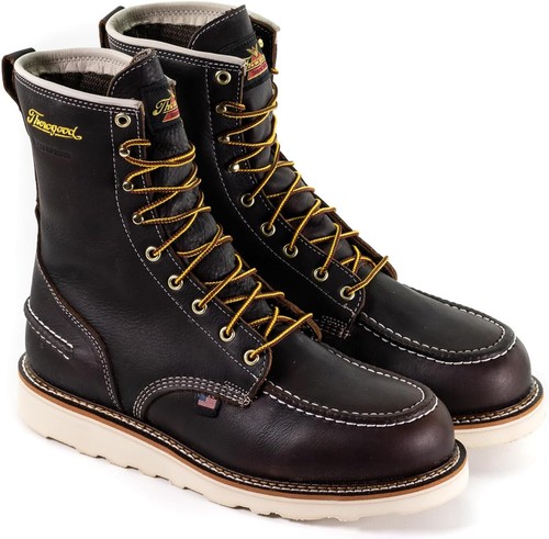 Pre-owned Thorogood 1957 Series 8” Waterproof Work Boots For Men - Full-grain Leather... In Briar Pitstop