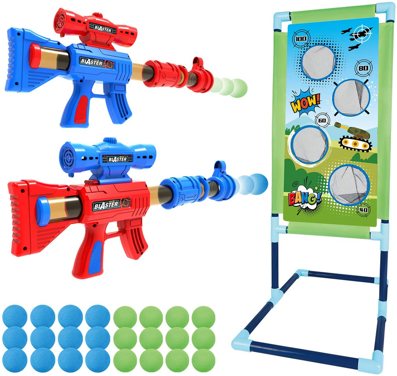 SpringFlower Shooting Game Toy for 5 6 7 8 9 10+ Years Olds Boys,2pk Foam Ball P