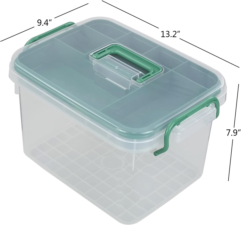 1-Pack Clear Storage Box Container, Family First Aid Box Medicine Box Organizer