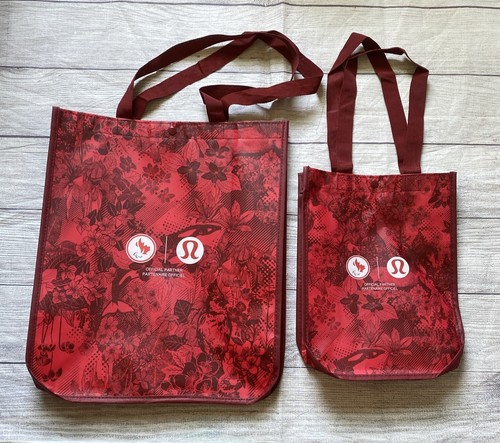 LARGE and SMALL Lululemon TEAM CANADA 2024 Reusable Shopping