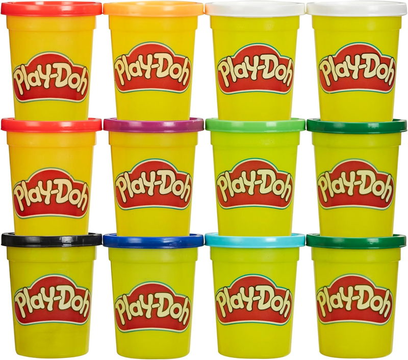 Play-Doh Bulk Winter Colors 12-Pack of Non-Toxic Modeling Compound, 4-Ounce Cans