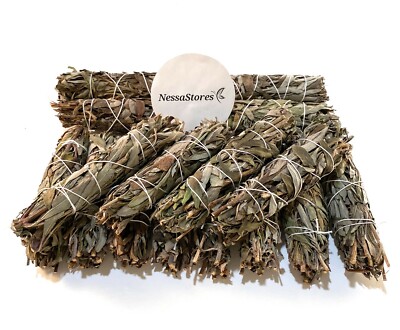 NessaStores- Black Sage Smudge Incense 4''-5'' Bundle (12 pcs) #JC-147
