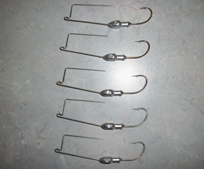 5 Mini Buzz Bait Heads Unpainted 1/8 oz.  * #1 wire form * recessed eye sockets