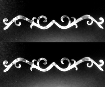 Custom Guitar Headstock Flourish Decal, 2 Inch 0.2% Silver Ore Luthier Scroll