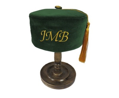 Personalized Velvet Smoking Cap Silky Tassel Handmade to Order