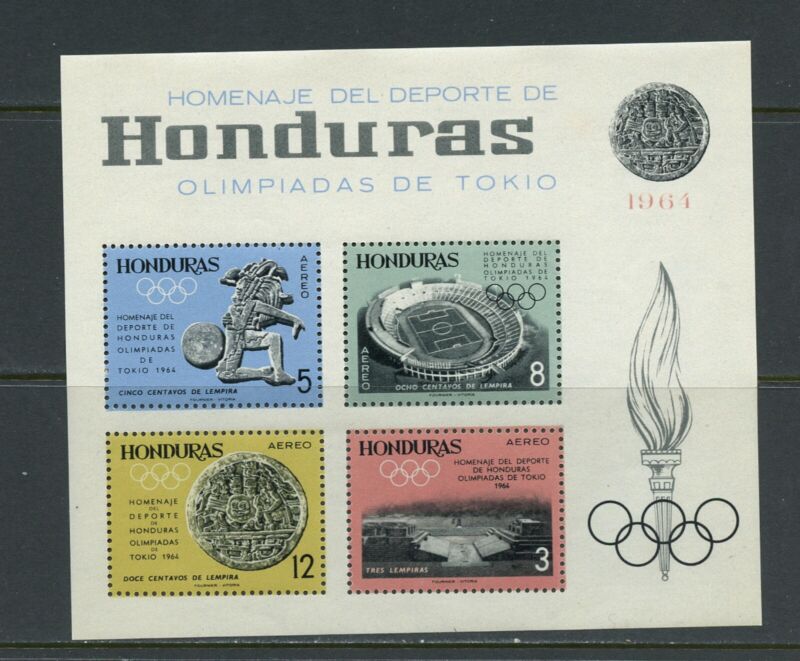 B508  Honduras  1964  Olympics    sheet      MNH