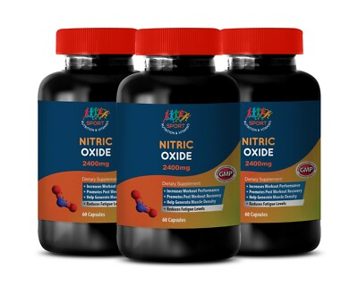 Gain Weight Capsules - Nitric Oxide 2400mg - Glutamine Tablets 3B