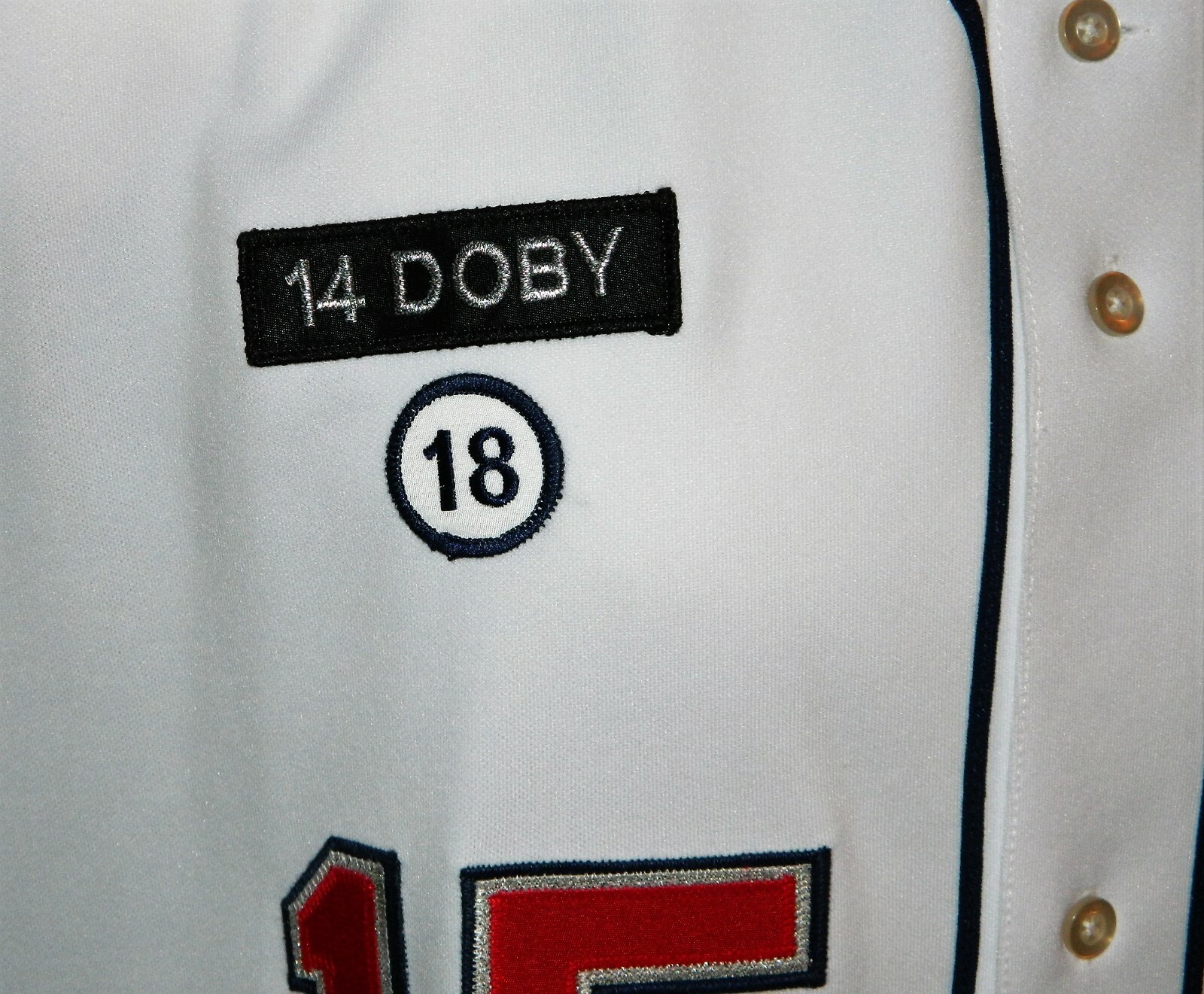 2003 Tim Laker Game Worn Autographed Cleveland Indians Home Vest Jersey #15