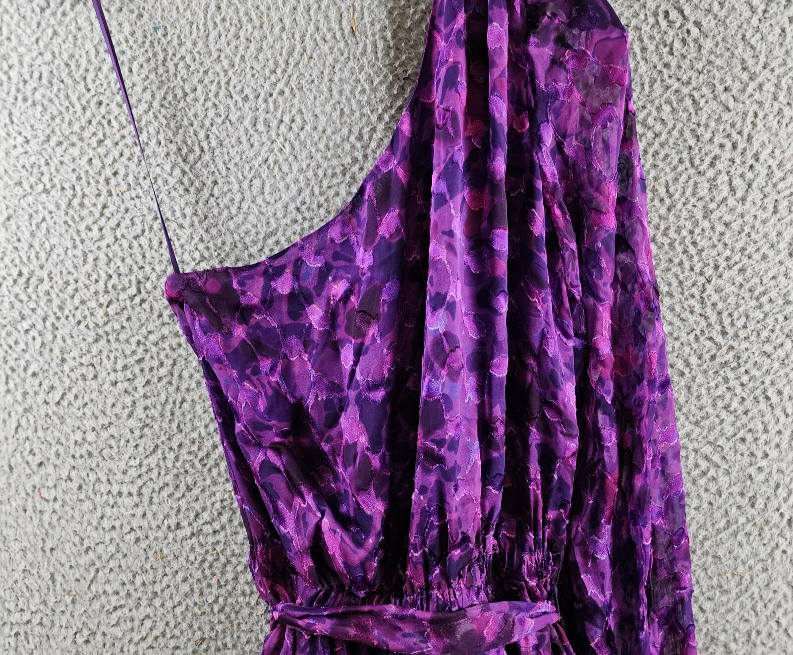 Ramy Brook Michelle Silk Blend Asymmetric Tie-Waist Minidress Women's 00 Purple - Picture 4 of 14
