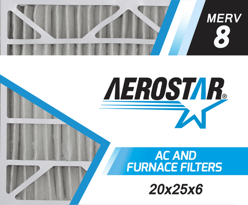 Aerostar 20x25x6 MERV 8 Air Filter for Aprilaire 201 Space-G