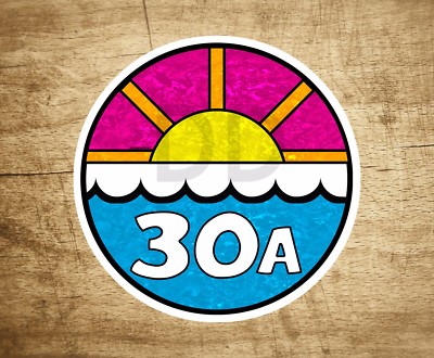 3'' 30A FLORIDA EMERALD COAST 30 A BEACH Decal Sticker Seaside Destin