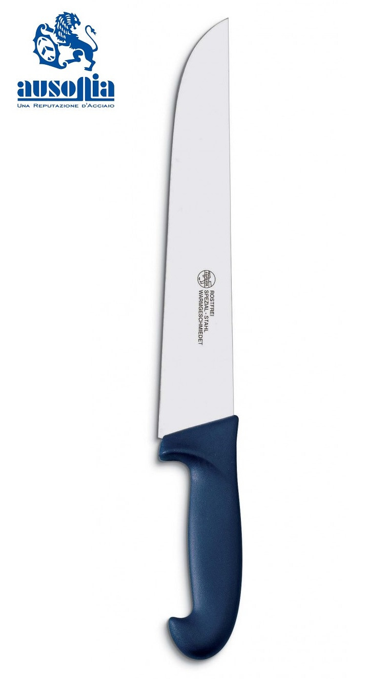 COLTELLO DA MACELLAIO STRETTO PROFESSIONALE 30 cm LAMA IN ACCIAIO INOX AUSONIA