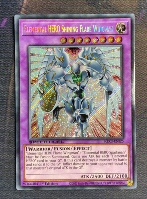 Yugioh - ELEMENTAL HERO SHINING FLARE WINGMAN - Holographic 1st Edition
