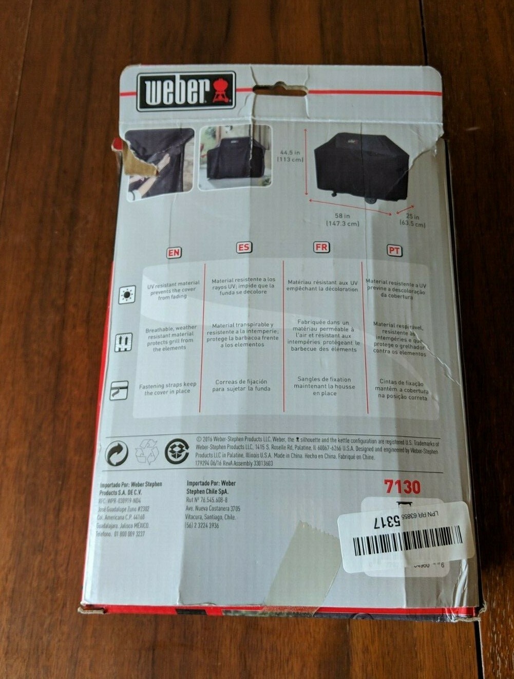 Weber Premium Grill Cover Built for Genesis II LX 300 series and 300 series7130
