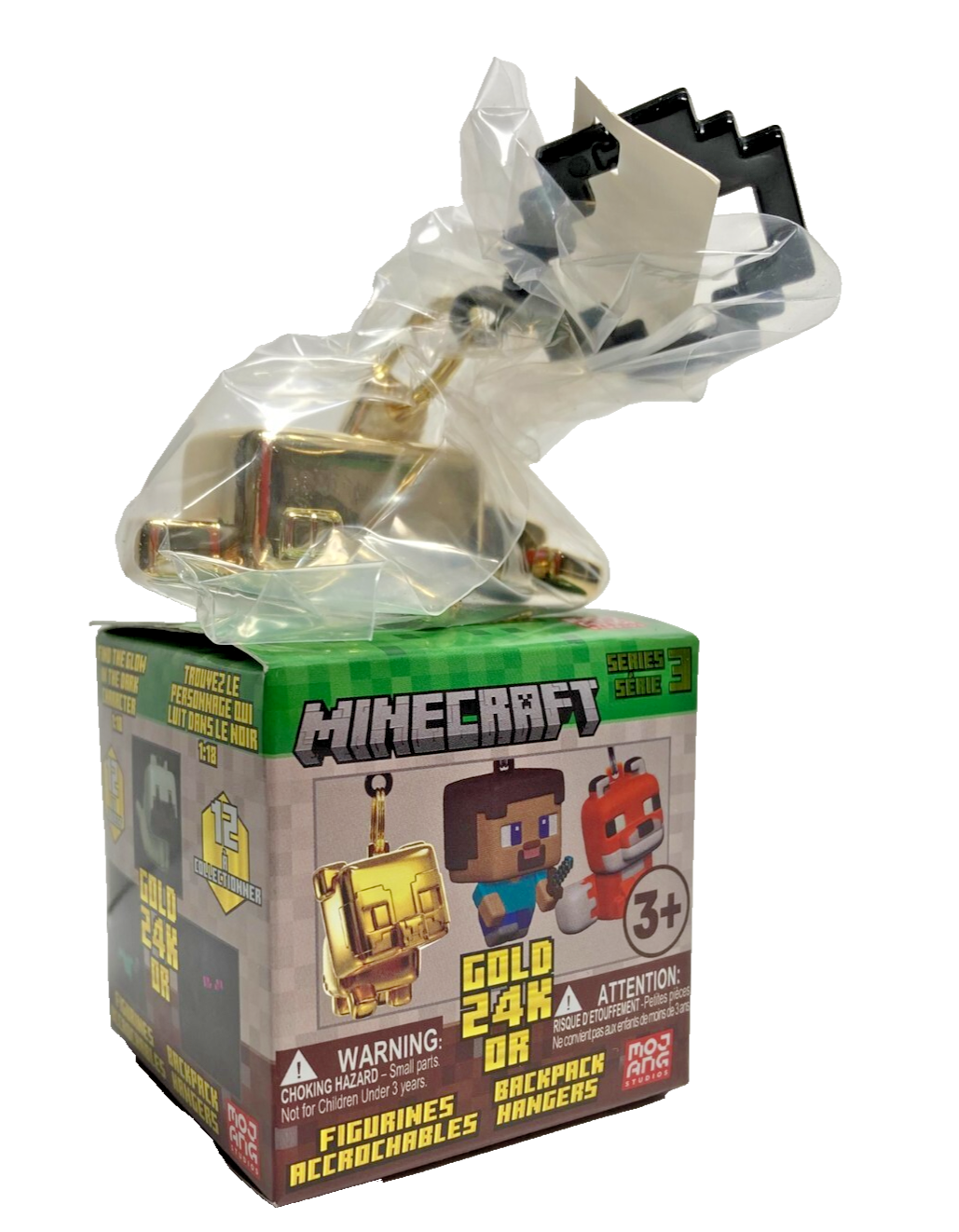 Minecraft バックパック ハンガーズ シリーズ2 ゴールドフィギュア Minecraft バックパック ハンガーズ シリーズ2 ゴールドフィギュア