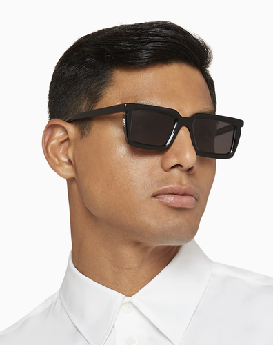 Pre-owned Off-white Oeri113s24pla0011007 Tucson Black Sunglasses In Gray