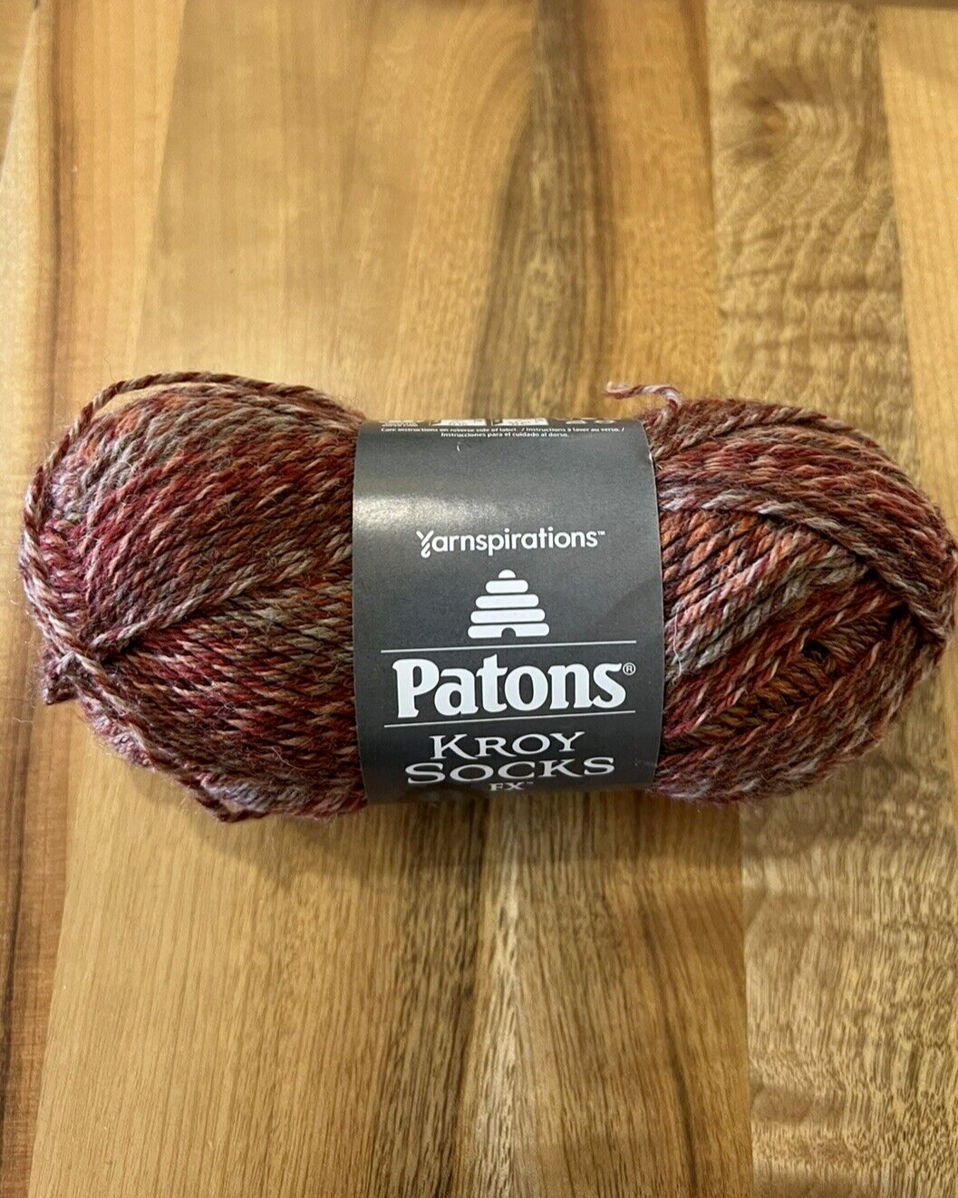 Patons Kroy FX Sock Yarn! Color is Copper Colors! Beautiful striping texture!