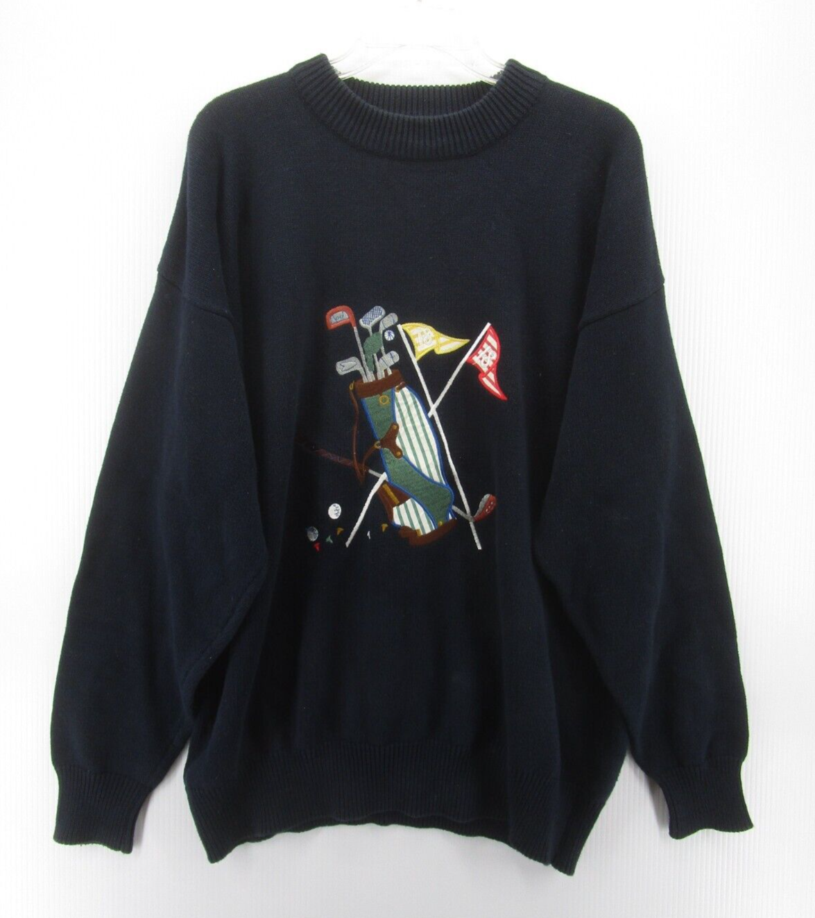 VINTAGE Brooks Brothers Sweater Men XL Blue Golf Pullover