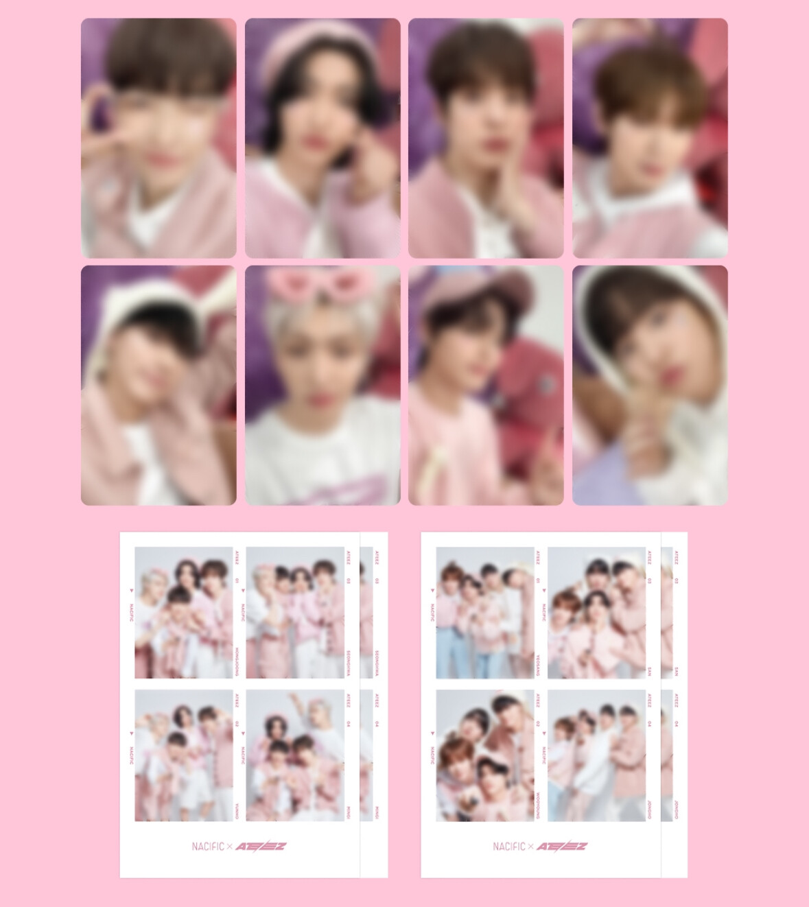 ATEEZ Nacific 7th Sweet Dream Version Photocard & 4 CUT ATEEZ Nacific 7th Sweet Dream Version Photocard & 4 CUT