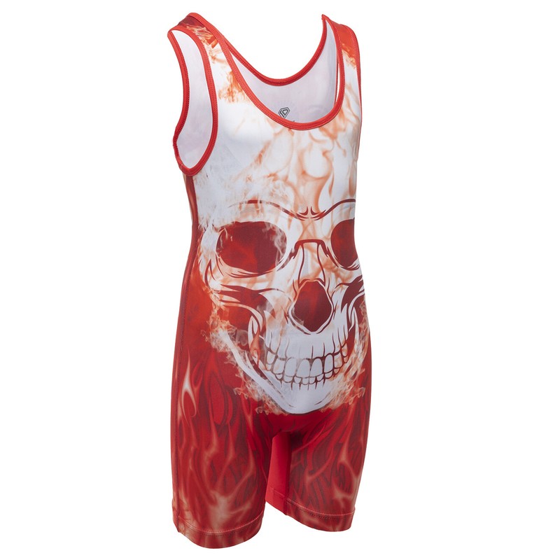 skull wrestling singlets