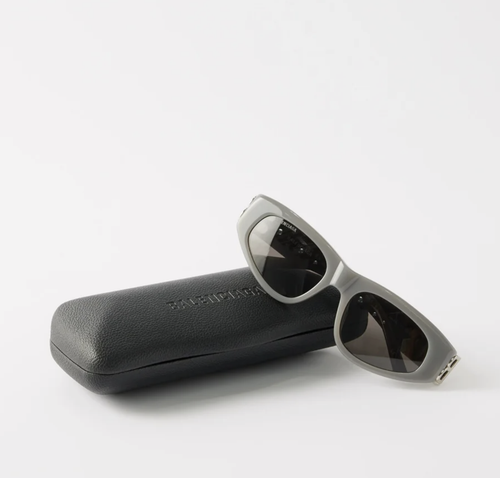 BALENCIAGA BALENCIAGA BB0095S-015 GREY SILVER GREY SUNGLASSES