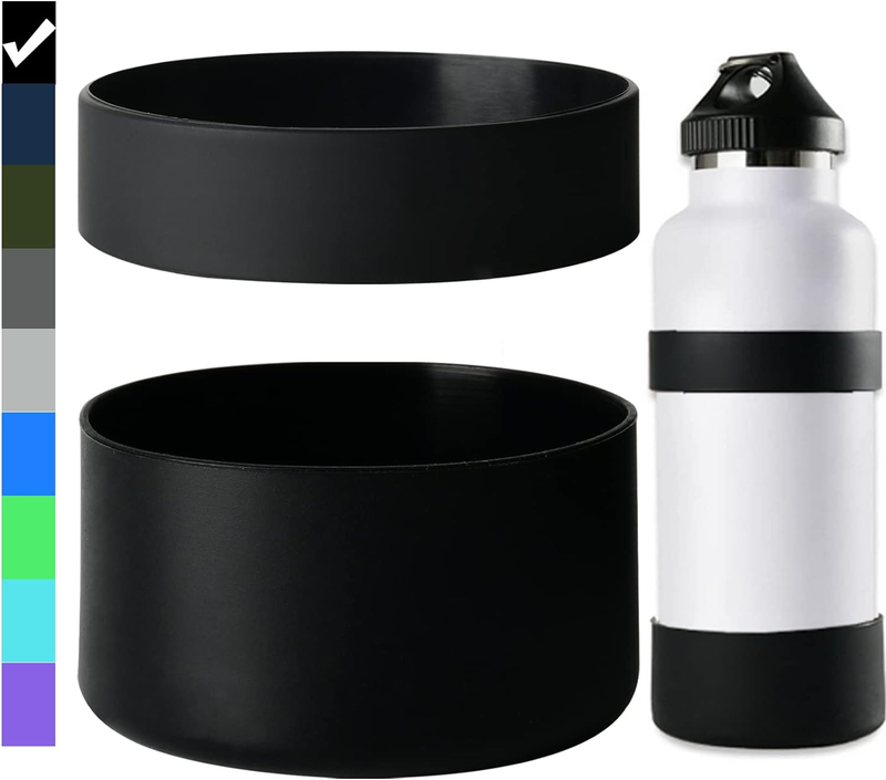 Miracredo 2 PCS Silicone Water Bottle Boot, Protective Silicone Sleeve, Anti-Sli