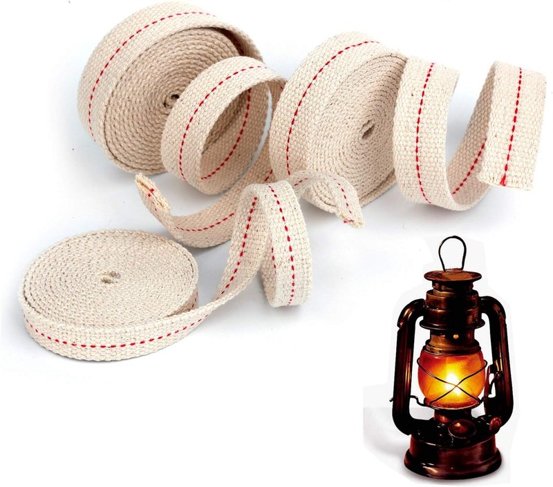 3 Rolls Wick Oil Lamp Flat Cotton Lantern Burner Kerosene Replacement 19.5 Foot