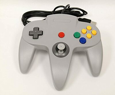 Nintendo N64 USB Controller Gray By Mars Devices Grey Gamepad