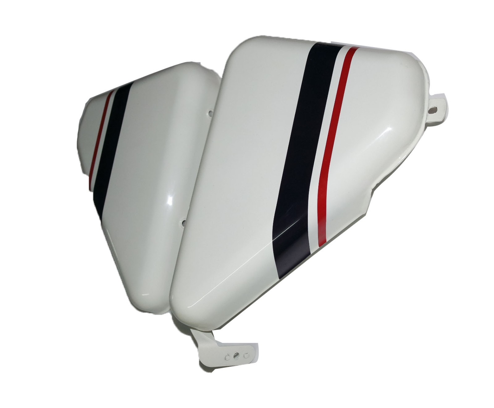 For Norton Commando Roadster Red Stripe Fuel Tank With Cap & Side Panel
