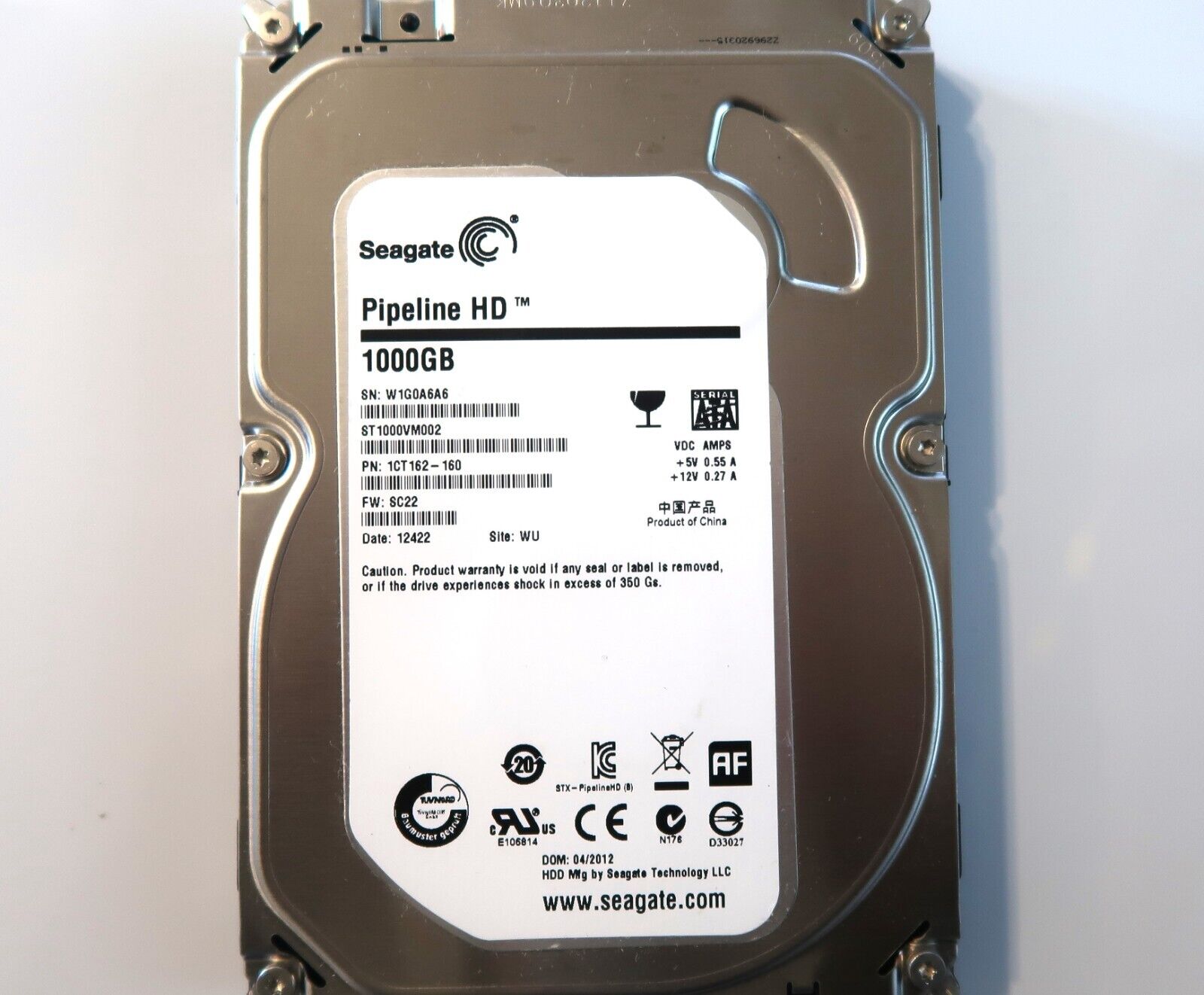 Seagate ST1000VM002 1CT162-160 SC22 (W1G0) China WU 1000gb Seagate ST1000VM002 1CT162-160 SC22 (W1G0) China WU 1000gb