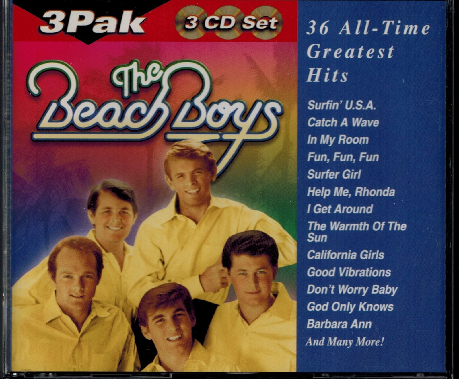THE BEACH BOYS - 36 ALL-TIME GREATEST HITS - MINT 3 CD BOX