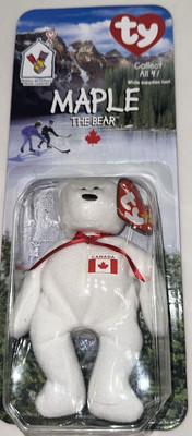 1999 Error TY Beanie Babies Britannia Glory Erin Maple The Bear McDonalds 4-Set
