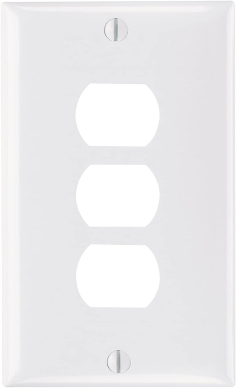 K3W Plastic Despard Opening Wall Plate, 1 Gang, Three Horizontal Opening, Includ