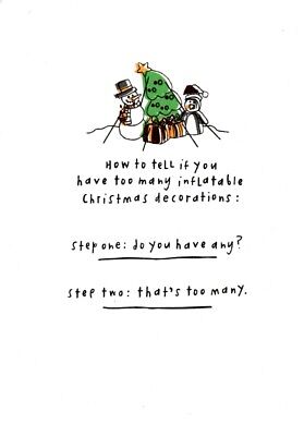 Funny Inflatable Yard Decorations Hallmark Christmas Holiday Greeting Card