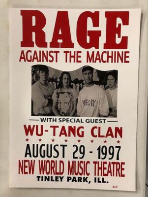 RAGE AGAINST THE MACHINE WU-TANG CLAN CHICAGO 1997 CONCERT