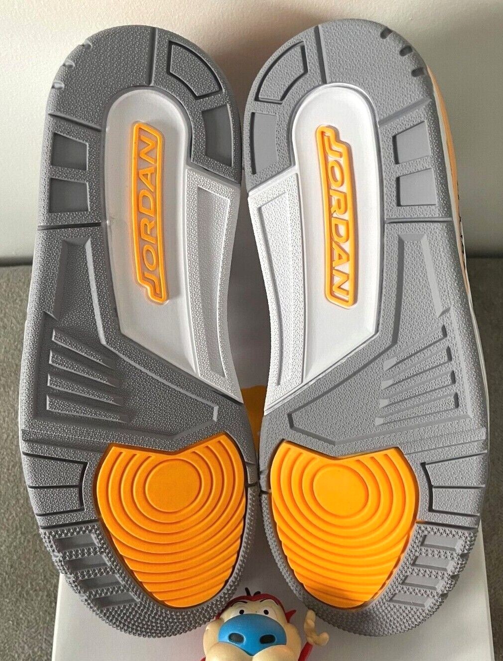 Pre-owned Jordan Nike Air  3 White Laser Orange 11.5 12 W Cement Reimagined Chicago