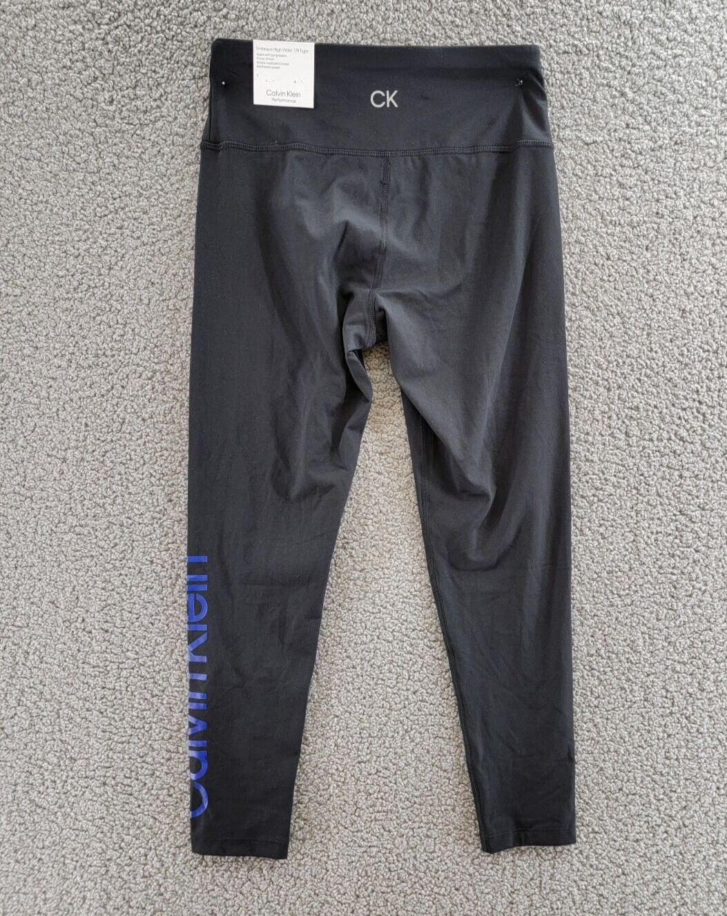 Calvin Klein High-Rise 7/8 Leggings Women's S Black/Blue Elastic Waist Pull On - Picture 12 of 16