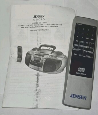 Jensen Original Compact Disc Digital Audio Remote Controller CD-1400RA Tested