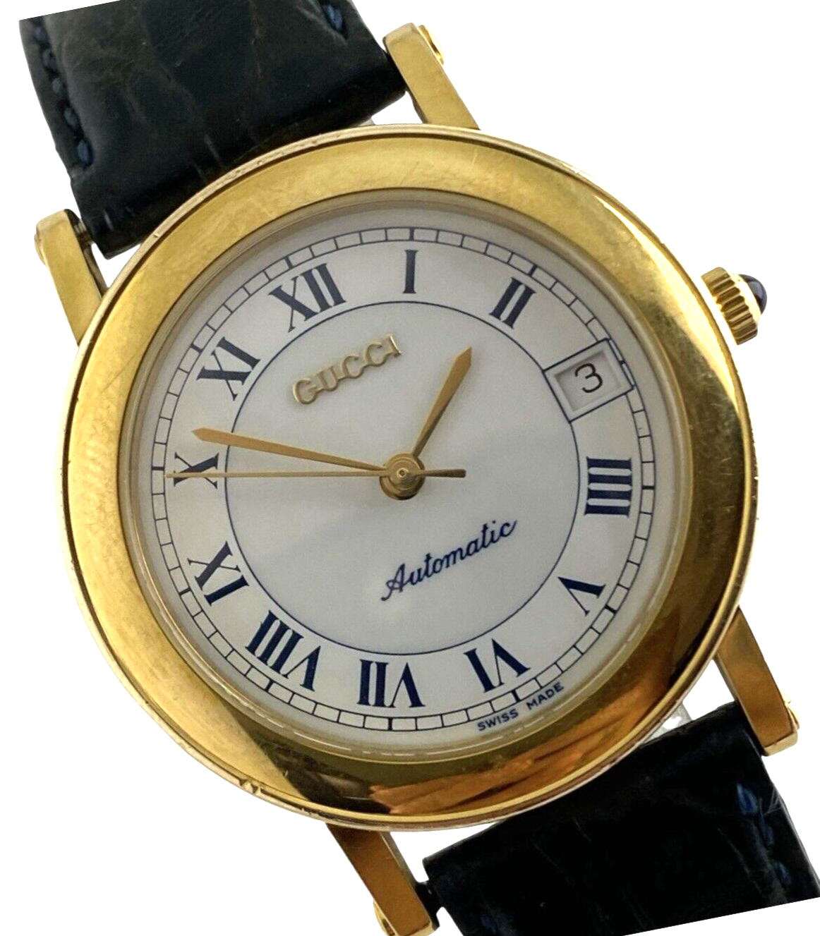 GUCCI 7200 Auto Automatic Watch 34mm Eta 2892-2 Gold Plated | eBay