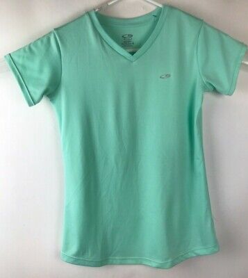 Champion Duo Dry C9 Girl Youth XL 14-16 Short Sleeve Activewear V-Neck Top Shirt