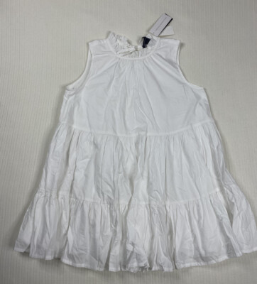French Connection Rhodes Poplin Swing Mini Dress White Size L